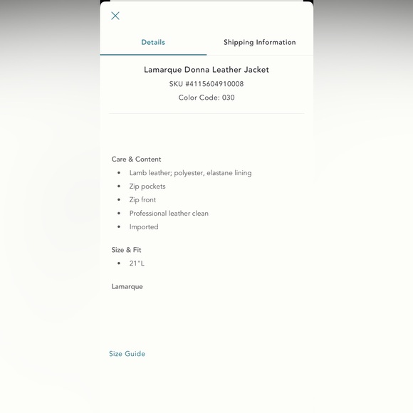 Lamarque Donna Leather Jacket Anthropologie NWT - Picture 10 of 12